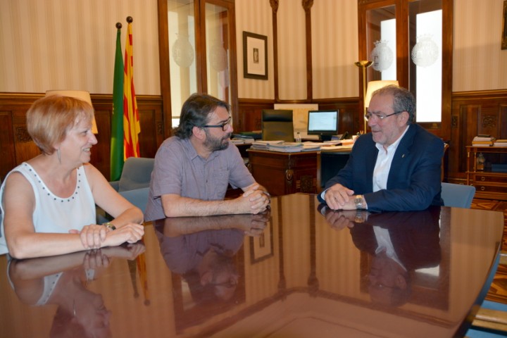 El president de la Diputació de Lleida, Joan Reñé, s’ha reunit aquest dimarts amb el nou secretari general d’UGT a Catalunya, Camil Ros