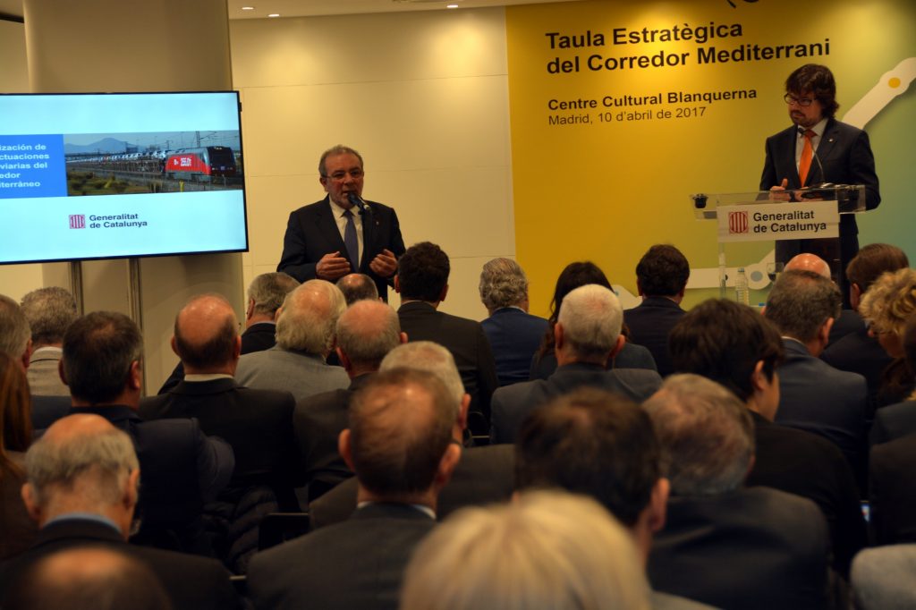 El president de la Diputació de Lleida, Joan Reñé, en un moment de la seva intervenció.